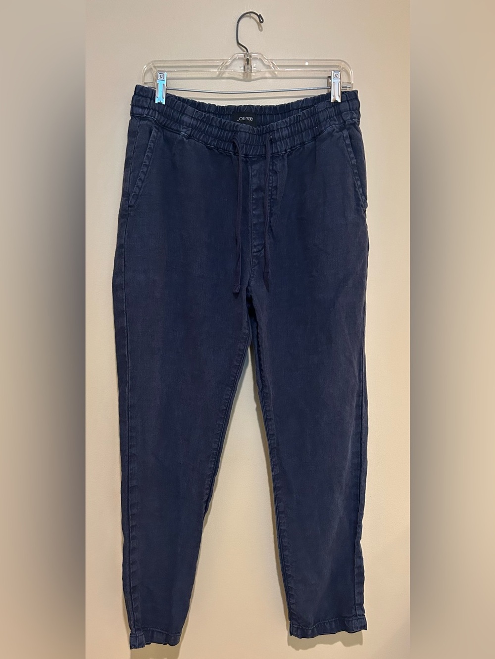 Joe's Jeans Men’s 100% Linen Navy Blue Drawstring Casual Pants Size Small